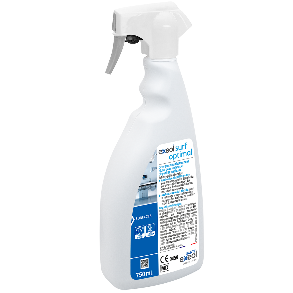 Spray désinfectant 750ml sans alcool EXEOL SURF OPTIMAL